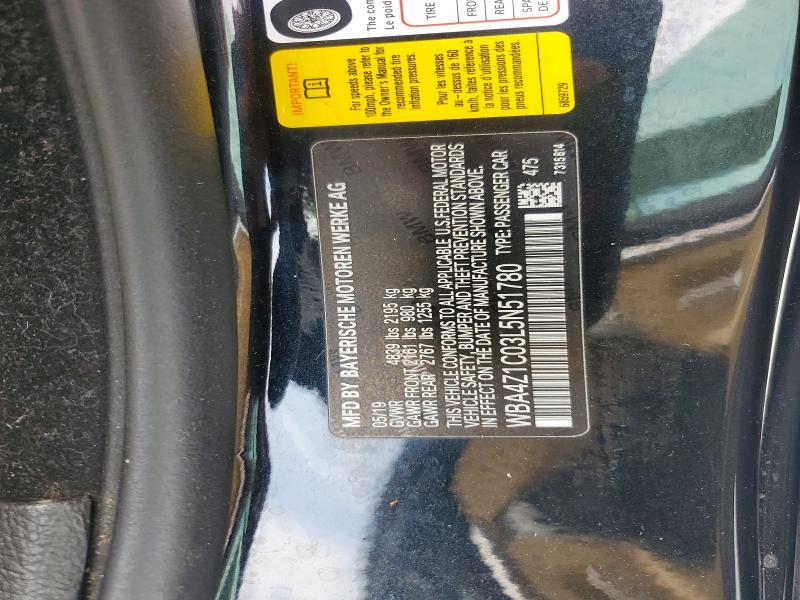Aukcja sprzedaży 2020 Bmw 430i, vin: WBA4Z1C03L5N51780, numer aukcji: 51258666