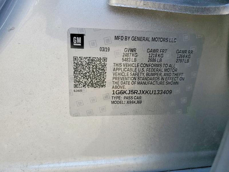 Продаж на аукціоні авто 2019 Cadillac Ct6, vin: 1G6KJ5RJXKU133409, номер лоту: 53316186