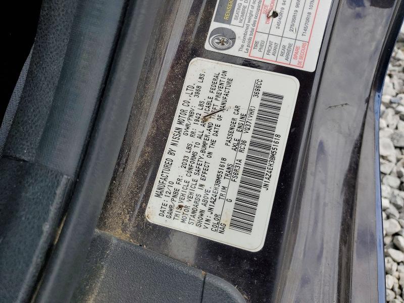 Aukcja sprzedaży 2011 Nissan 370z, vin: JN1AZ4EH3BM551618, numer aukcji: 53443556