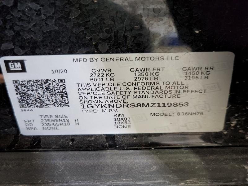 Aukcja sprzedaży 2021 Cadillac Xt5, vin: 1GYKNDRS8MZ119853, numer aukcji: 53955526