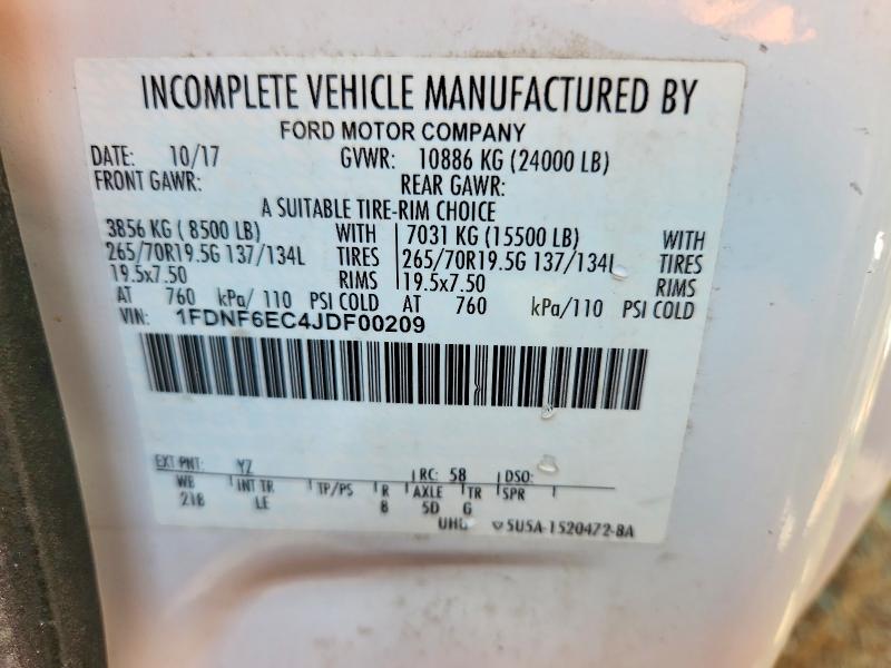 53467656 :رقم المزاد ، 1FDNF6EC4JDF00209 vin ، 2018 Ford F650 مزاد بيع