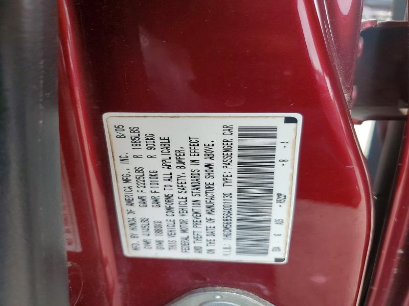 52494326 :رقم المزاد ، 1HGCM56856A001130 vin ، 2006 Honda Accord مزاد بيع