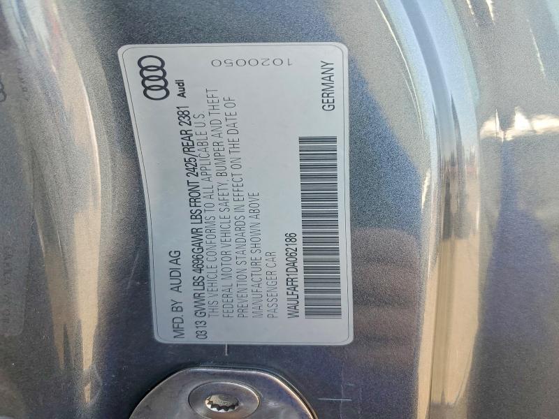 55506256 :رقم المزاد ، WAULFAFR1DA062186 vin ، 2013 Audi A5 مزاد بيع