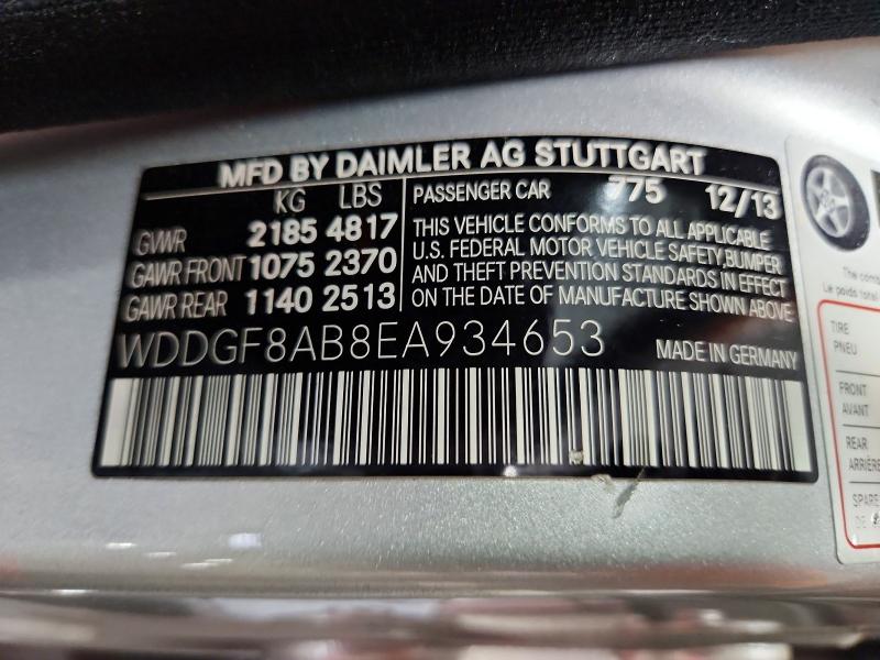 51885516 :رقم المزاد ، WDDGF8AB8EA934653 vin ، 2014 Mercedes-benz C مزاد بيع