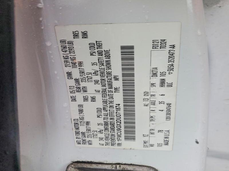 Продажа на аукционе авто 2013 Ford Escape, vin: 1FMCU9GX2DUD71874, номер лота: 51954796