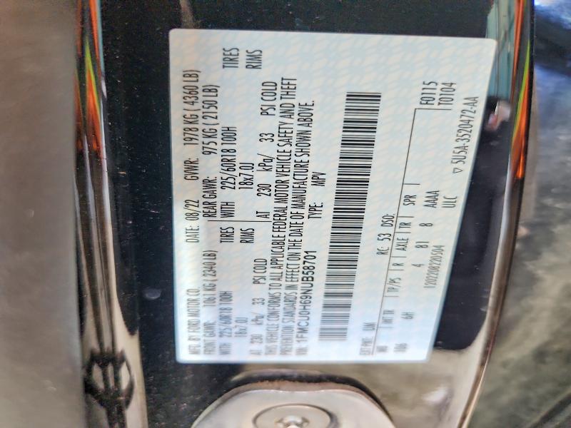 Продажа на аукционе авто 2022 Ford Escape, vin: 1FMCU0H69NUB58701, номер лота: 53206486