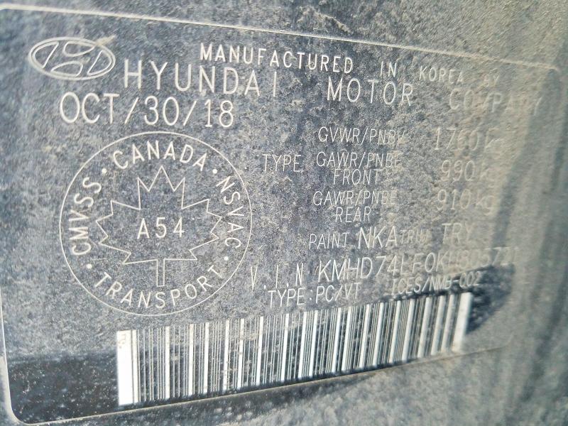 Aukcja sprzedaży 2019 Hyundai Elantra, vin: KMHD74LF0KU805721, numer aukcji: 52069546