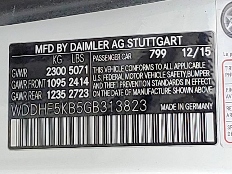 Продажа на аукционе авто 2016 Mercedes-benz E, vin: WDDHF5KB5GB313823, номер лота: 55388596