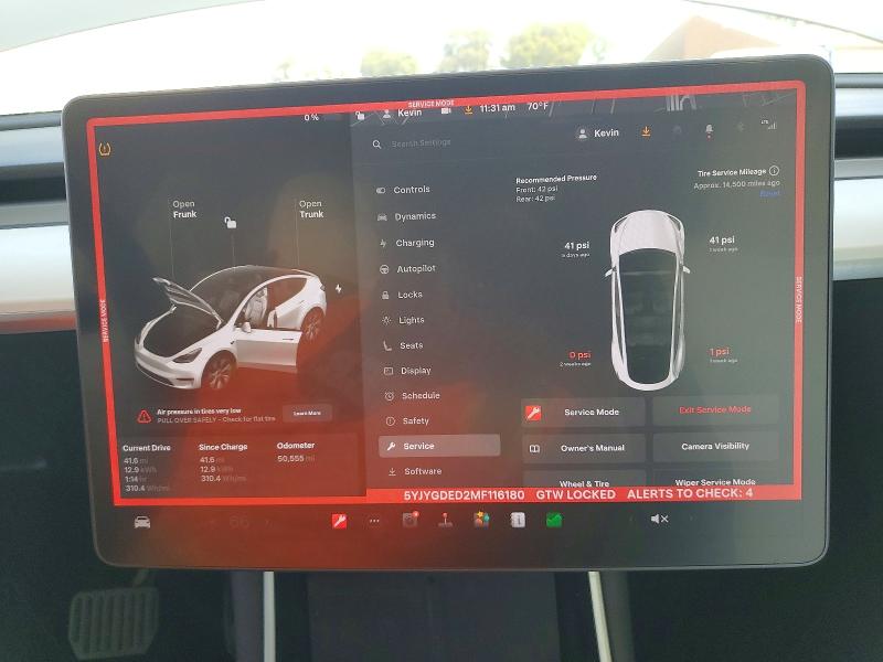 51356626 :رقم المزاد ، 5YJYGDED2MF116180 vin ، 2021 Tesla Model Y مزاد بيع