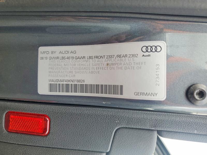 Продаж на аукціоні авто 2019 Audi A4, vin: WAUGMAF49KN018826, номер лоту: 54893946