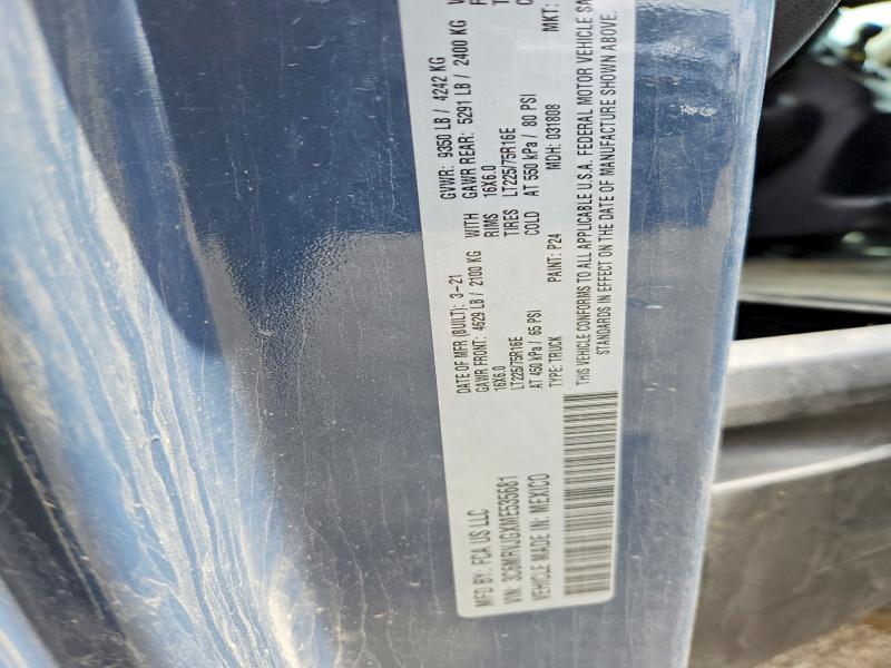 Продажа на аукционе авто 2021 Ram Promaster 3500, vin: 3C6MRVJGXME535681, номер лота: 52946756