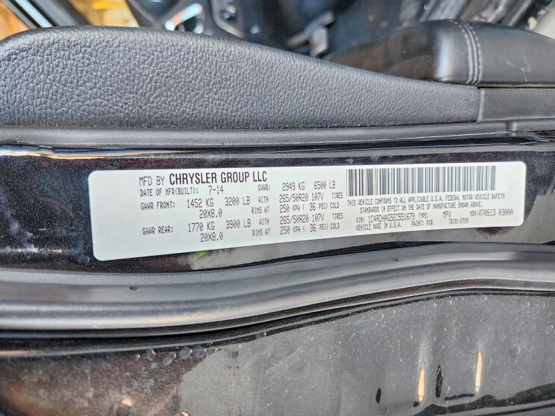 2014 Dodge Durango მანქანა იყიდება აუქციონზე, vin: 1C4RDHAG5EC551679, აუქციონის ნომერი: 52952106