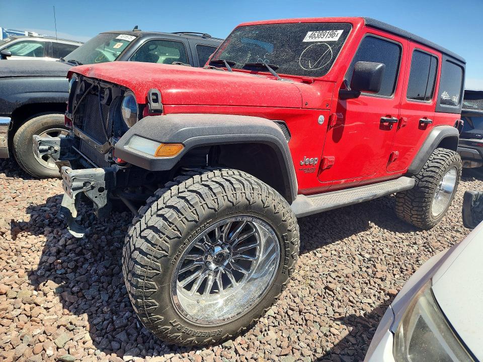 46389196 :رقم المزاد ، 1C4HJXDG5JW201097 vin ، 2018 Jeep Wrangler Unlimited مزاد بيع
