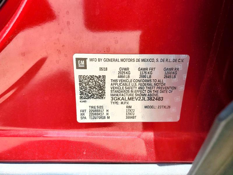 Продаж на аукціоні авто 2018 Gmc Terrain, vin: 3GKALMEV2JL382483, номер лоту: 55104426