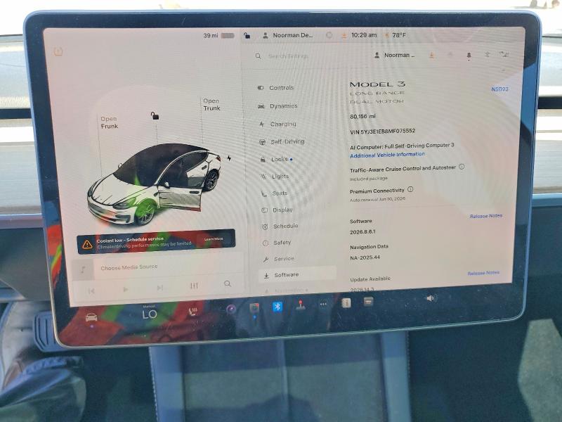 Продаж на аукціоні авто 2021 Tesla Model 3, vin: 5YJ3E1EB8MF075552, номер лоту: 54303116