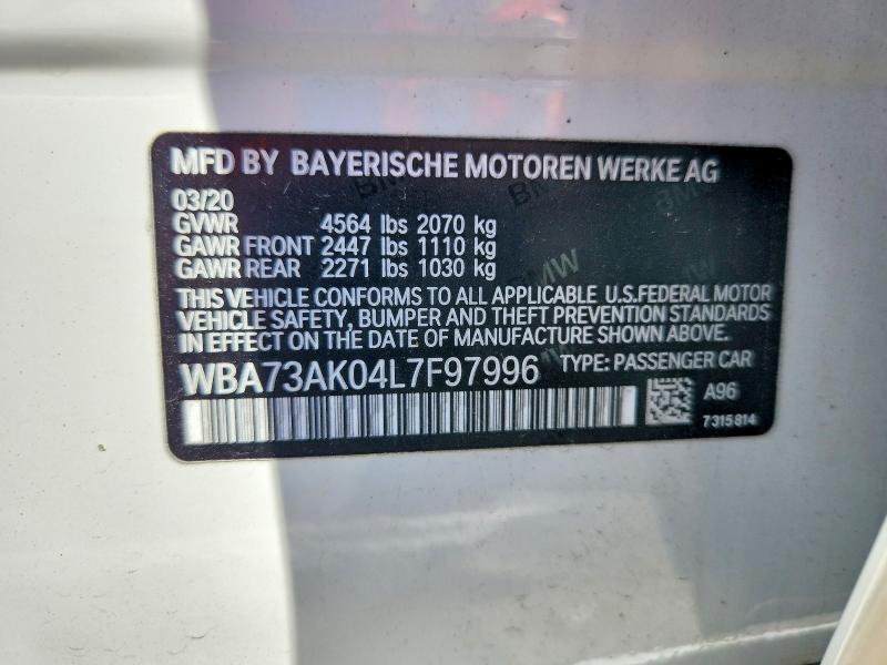Продажа на аукционе авто 2020 Bmw 228xi, vin: WBA73AK04L7F97996, номер лота: 52348776