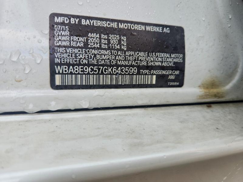 Продаж на аукціоні авто 2016 Bmw 328, vin: WBA8E9C57GK643599, номер лоту: 54281696