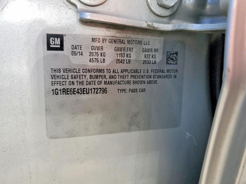 Продаж на аукціоні авто 2014 Chev Volt, vin: 1G1RE6E43EU172796, номер лоту: 52810686