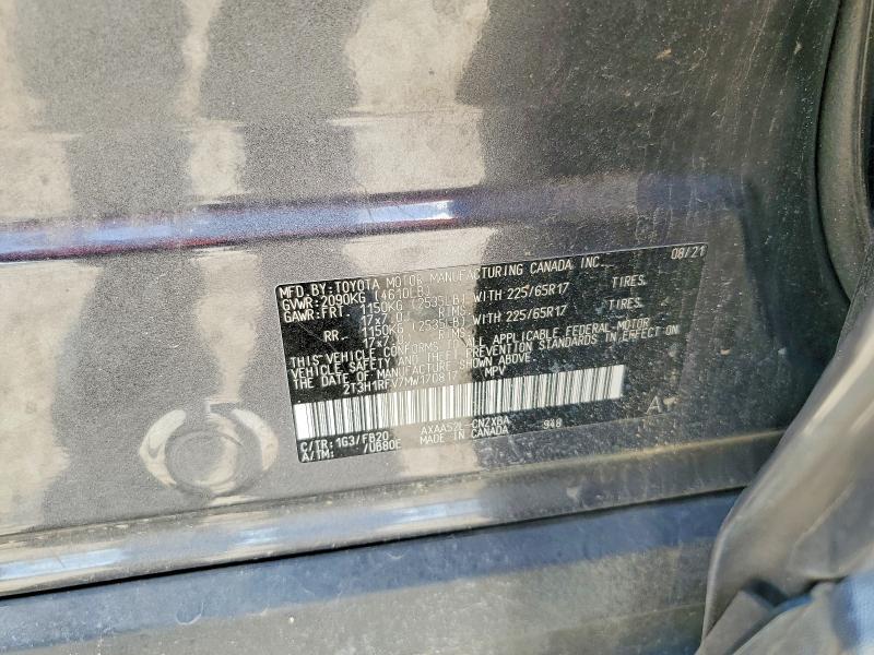 Продажа на аукционе авто 2021 Toyota Rav4, vin: 2T3H1RFV7MW170817, номер лота: 54864486