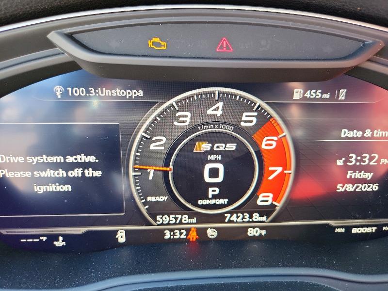 2018 Audi Sq5 მანქანა იყიდება აუქციონზე, vin: WA1A4AFY0J2166580, აუქციონის ნომერი: 53099126