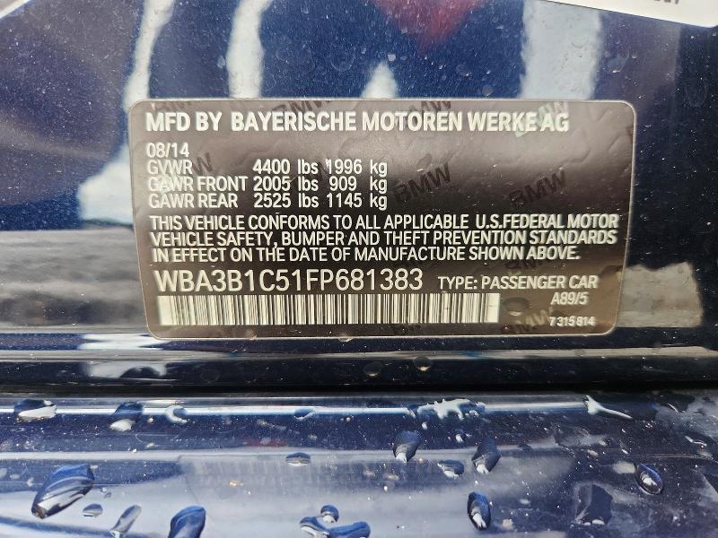 Aukcja sprzedaży 2015 Bmw 320, vin: WBA3B1C51FP681383, numer aukcji: 54854056