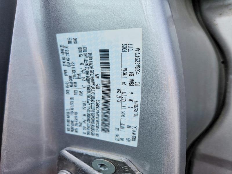 52735656 :رقم المزاد ، 1FMCU9J9XFUC58932 vin ، 2015 Ford Escape مزاد بيع