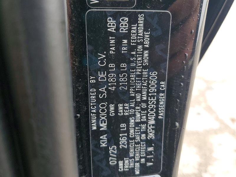 Продажа на аукционе авто 2025 Kia K4, vin: 3KPFW4DC9SE190606, номер лота: 53745486