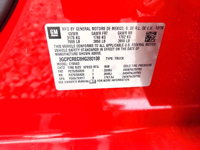 Aukcja sprzedaży 2017 Chevrolet Silverado, vin: 3GCPCREC8HG280108, numer aukcji: 54399146