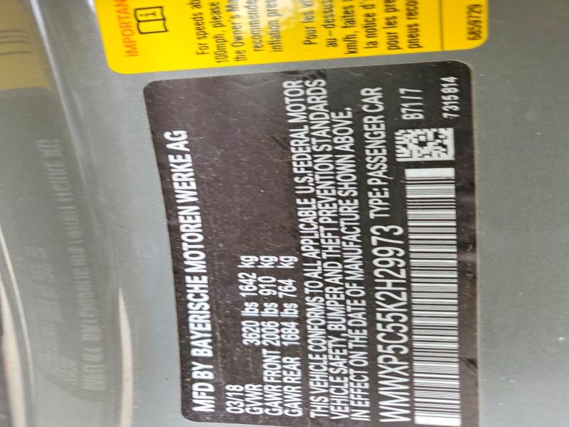 2019 Mini Cooper მანქანა იყიდება აუქციონზე, vin: WMWXP5C55K2H29973, აუქციონის ნომერი: 52350676