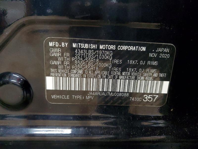 Aukcja sprzedaży 2021 Mitsubishi Outlander Sport, vin: JA4ARUAU7MU008088, numer aukcji: 53692126