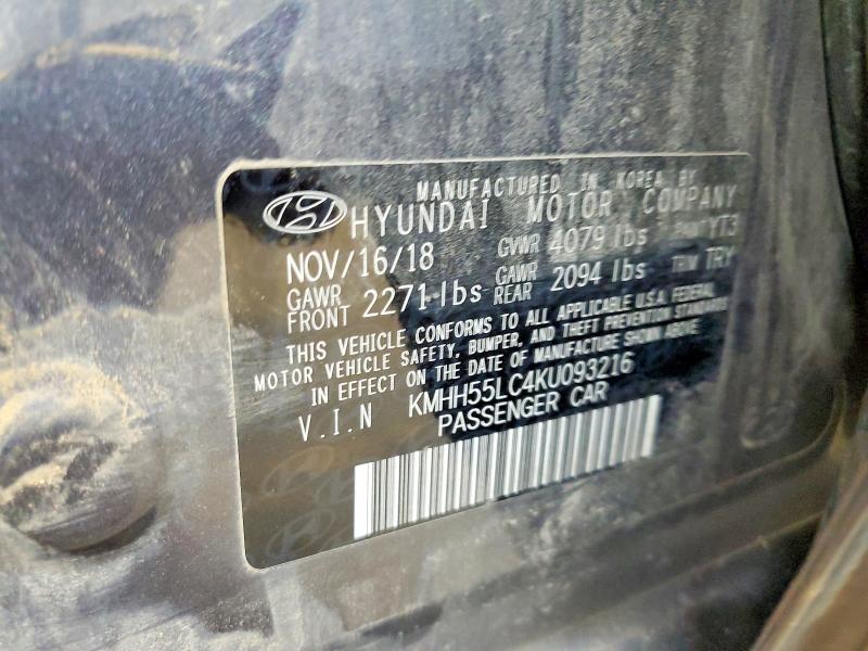 Aukcja sprzedaży 2019 Hyundai Elantra Gt, vin: KMHH55LC4KU093216, numer aukcji: 51589916