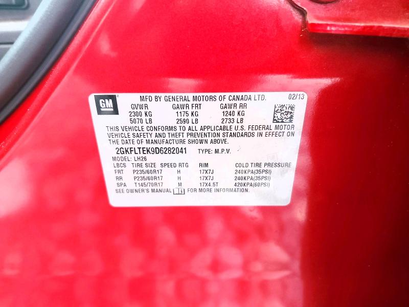 Продажа на аукционе авто 2013 Gmc Terrain, vin: 2GKFLTEK9D6282041, номер лота: 55139846