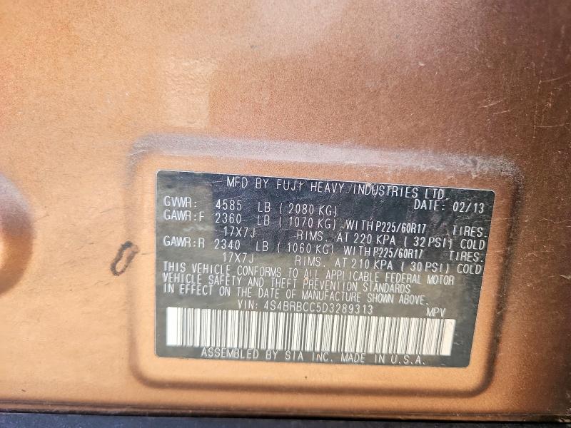 Продажа на аукционе авто 2013 Subaru Outback, vin: 4S4BRBCC5D3289313, номер лота: 53120336