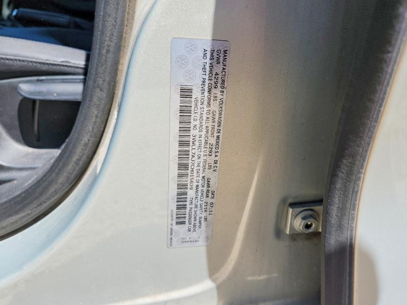 Продажа на аукционе авто 2012 Volkswagen Jetta, vin: 3VWLL7AJ7CM015839, номер лота: 54636376