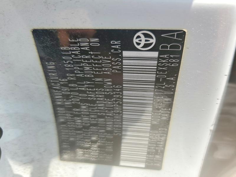 2017 Toyota Corolla მანქანა იყიდება აუქციონზე, vin: 5YFBURHE9HP579346, აუქციონის ნომერი: 54224396