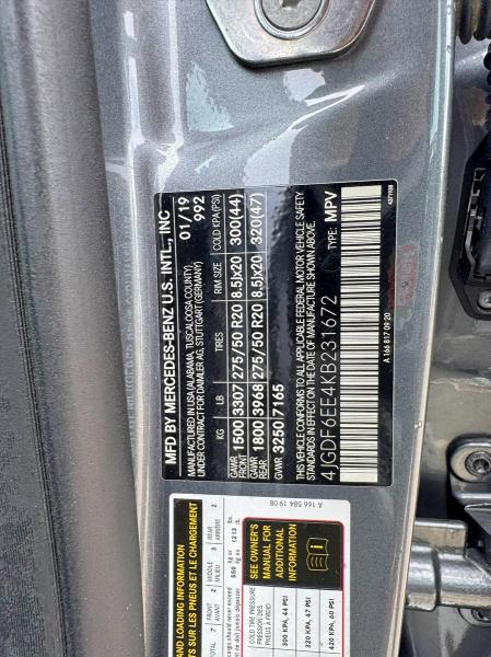 Aukcja sprzedaży 2019 Mercedes-benz Gls, vin: 4JGDF6EE4KB231672, numer aukcji: 55187926
