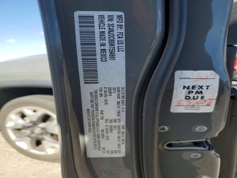 52427406 :رقم المزاد ، 3C4NJDCB6MT594691 vin ، 2021 Jeep Compass مزاد بيع