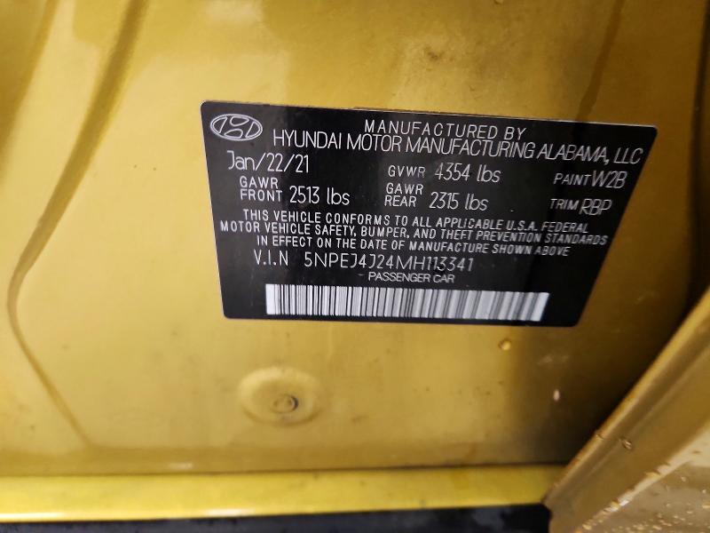 Aukcja sprzedaży 2021 Hyundai Sonata, vin: 5NPEJ4J24MH113341, numer aukcji: 53083586
