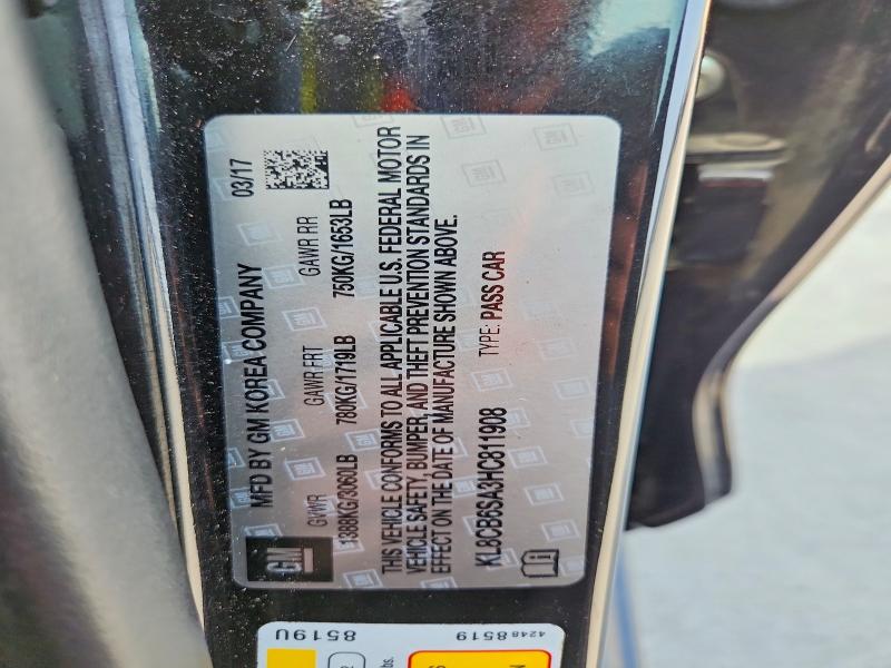 Продажа на аукционе авто 2017 Chevrolet Spark, vin: KL8CB6SA3HC811908, номер лота: 52896486