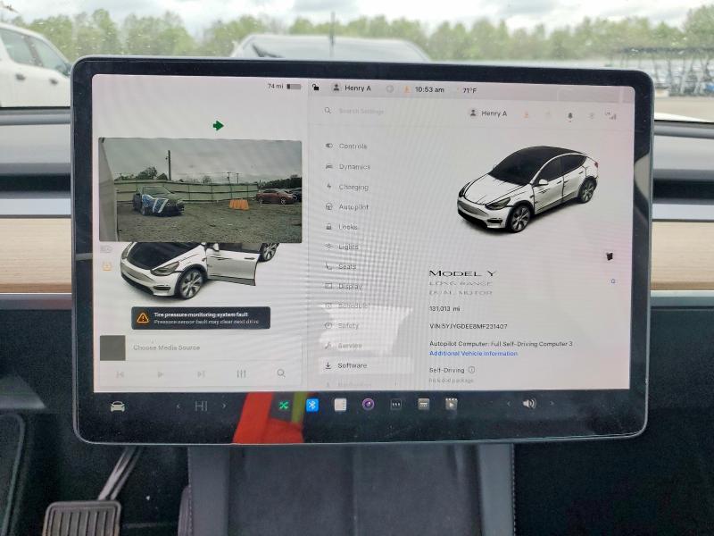 51794066 :رقم المزاد ، 5YJYGDEE8MF231407 vin ، 2021 Tesla Model Y مزاد بيع