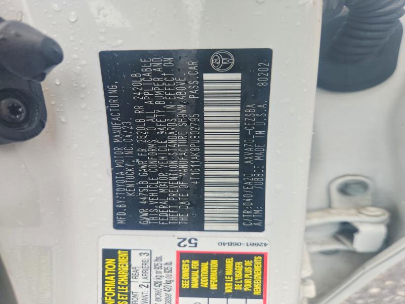 55071396 :رقم المزاد ، 4T1G11AK8PU802795 vin ، 2023 Toyota Camry مزاد بيع