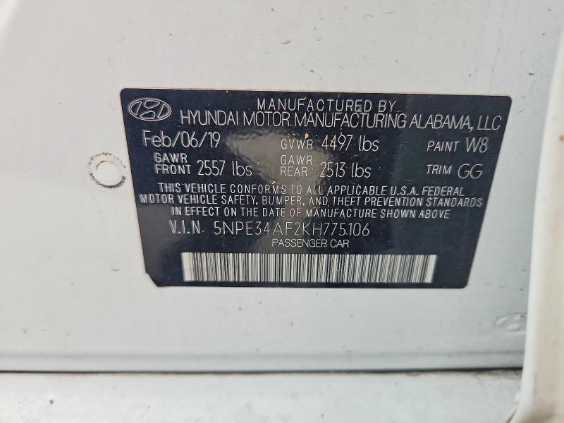 Продажа на аукционе авто 2019 Hyundai Sonata, vin: 5NPE34AF2KH775106, номер лота: 53902056