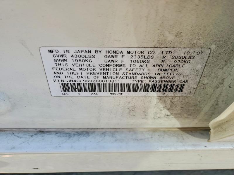 Продаж на аукціоні авто 2008 Acura Tsx, vin: JH4CL96928C013811, номер лоту: 51570676