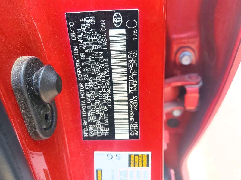 53992556 :رقم المزاد ، JTDEPMAEXMJ136414 vin ، 2021 Toyota Corolla مزاد بيع
