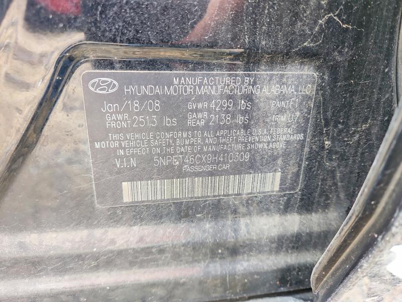 Aukcja sprzedaży 2009 Hyundai Sonata, vin: 5NPET46CX9H410309, numer aukcji: 54091206