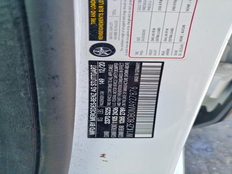 Продажа на аукционе авто 2021 Mercedes-benz E, vin: W1KZF8DB0MA927876, номер лота: 54128456