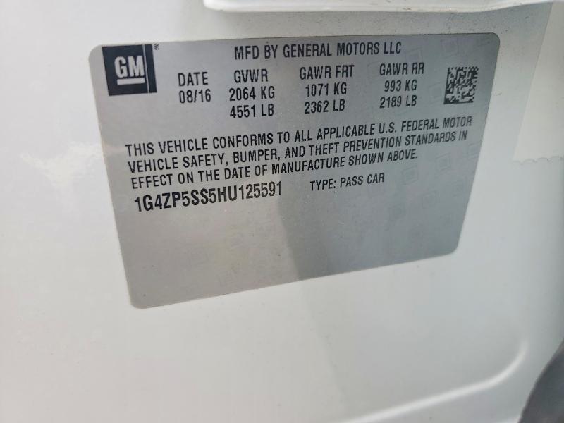Продажа на аукционе авто 2017 Buick Lacrosse, vin: 1G4ZP5SS5HU125591, номер лота: 52761716