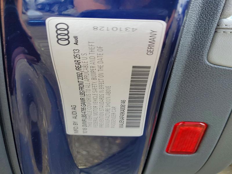 Aukcja sprzedaży 2019 Audi A4, vin: WAUENAF49KA008146, numer aukcji: 52687416