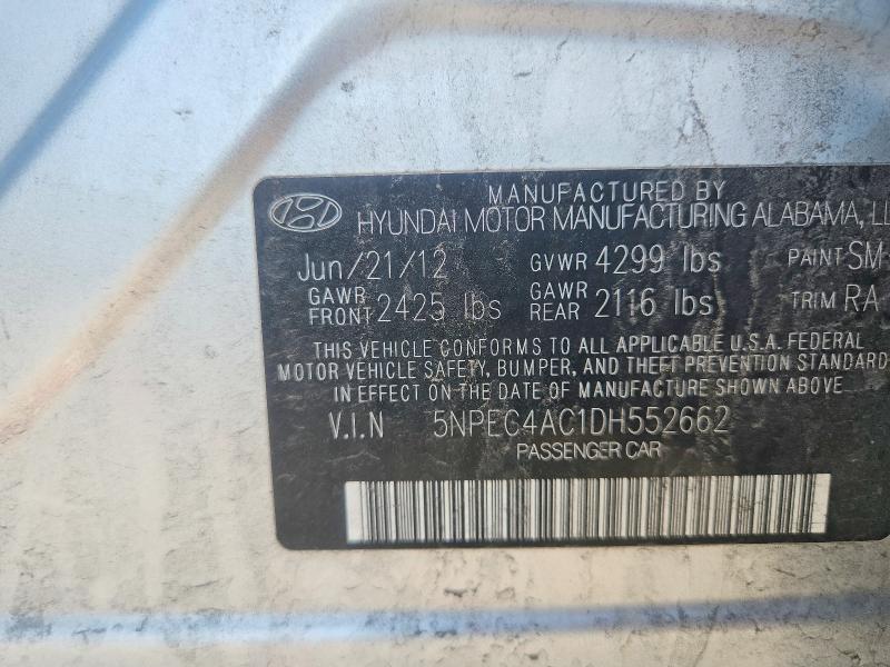 Aukcja sprzedaży 2013 Hyundai Sonata, vin: 5NPEC4AC1DH552662, numer aukcji: 53233526