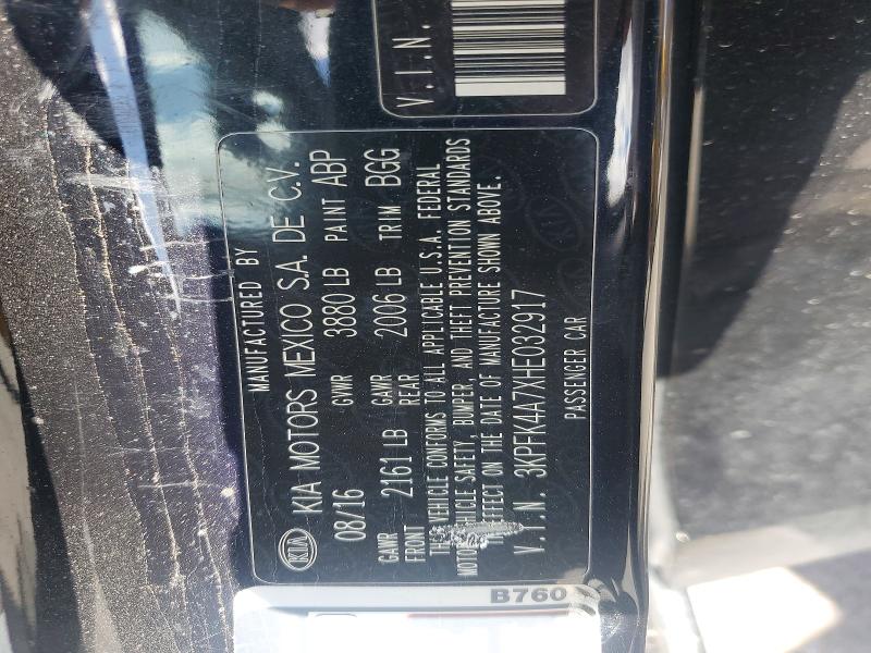 Продажа на аукционе авто 2017 Kia Forte, vin: 3KPFK4A7XHE032917, номер лота: 54827946